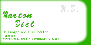 marton diel business card